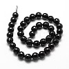 Natural Dyed & Heated Black Onyx Beads Strands G-D840-22-10mm-2