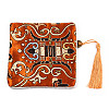 Chinese Brocade Tassel Zipper Jewelry Bag Gift Pouch ABAG-F005-04-3