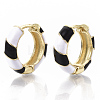 Brass Huggie Hoop Earrings EJEW-S209-04A-1