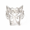 304 Stainless Steel Butterfly with Star Adjustable Ring for Women RJEW-B027-08P-2