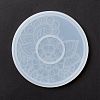 DIY Flat Round Cup Mat Silicone Molds DIY-E036-06-5