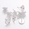 Brass Stud Earring Settings LS-IFIN-Q006-S-1