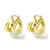 Brass Hollow Hoop Earrings with ABS Imitation Pearl EJEW-K267-08G-1