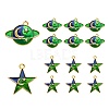 40Pcs 2 Style Golden Alloy Enamel Pendants ENAM-LS0001-54-2