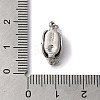 Rhodium Plated 925 Sterling Silver Bayonet Clasps STER-G038-16P-3
