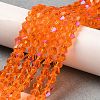 Transparent Electroplate Glass Beads Strands LS-EGLA-A039-T3mm-L11-4