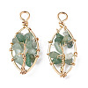 Natural Green Aventurine Pendants G-T131-98B-04-2
