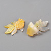 Left and Right Natural Yellow Shell Beads SSHEL-Q311-001-2