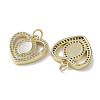 Brass Micro Pave Cubic Zirconia Pendants KK-G485-34I-G-2