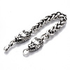 Men's Alloy Wheat Chain Bracelets BJEW-T014-07AS-5