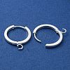 201 Stainless Steel Huggie Hoop Earrings Findings STAS-A167-01D-S-2