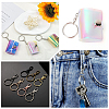 60Pcs Iron Plated Nickle Keychain Rings FIND-SP0003-35P-4