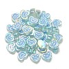 UV Plating Rainbow Iridescent Acrylic Enamel Beads OACR-G012-12A-3