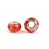 Baking Paint Transparent Glass European Beads GPDL-N004-C14mm-A02-2