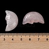 Natural Rose Quartz Carved Healing Moon with Human Face Figurines G-B062-06E-4