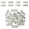 DIY Inspirational Word Tibetan Style Alloy Pendants Keychain Making Kits DIY-YW0008-81-4