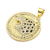 Brass Micro Pave Cubic Zirconia Pendants KK-K354-10G-2