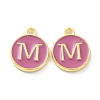 Golden Plated Alloy Enamel Charms ENAM-XCP0001-13M-1