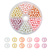 360Pcs 6 Colors Baking Paint Pearlized Glass Pearl Round Beads HY-GA0001-01A-1
