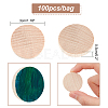 Unfinished Wooden Discs WOOD-WH0030-12-2