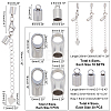 304 Stainless Steel Cord Ends and Chain Extender STAS-UN0019-77P-4