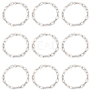 20Pcs Iron Cable Chain Bracelets for Women Men BJEW-SC0001-42-6