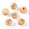 Natural Wood European Beads WOOD-S055-16A-1