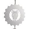 Butterfly 201 Stainless Steel 3D Wind Spinner with Glass Pendant HJEW-E011-01P-03-2