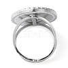 304 Stainless Steel Open Cuff Ring Components STAS-Q308-07P-3