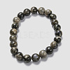 Natural Glaucophane Stretch Beaded Bracelets G-A185-01W-1