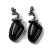 Natural Obsidian Pendants G-K338-42AS-01-1