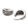 316 Surgical Stainless Steel Hoop Earrings EJEW-D096-05H-AS-2