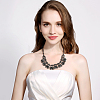 Fashion Women Jewelry Zinc Alloy Glass Rhinestone Bib Statement Choker Collar Necklaces NJEW-BB15143-D-10