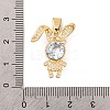 Brass Micro Pave Cubic Zirconia Pendants KK-E108-33G-3