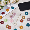 50Pcs Opaque Acrylic Pendants SACR-SP0001-41-4
