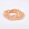 Half Rainbow Plated Faceted Rondelle Imitation Jade Glass Beads Strands GLAA-A024C-HR09-2