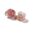 Natural Agate Osmanthus Flower Charms G-Z052-02A-2