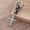 Punk Style 304 Stainless Steel Cross Keychains GV8385-5