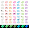AHADERMAKER 56Pcs 7 Colors Luminous Resin Display Decoration DJEW-GA0001-43-1