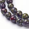 Natural Dragon Blood Jasper Bead Strands X-G-G957-24-4mm-1