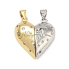 Valentine's Day Brass Micro Pave Clear Cubic Zirconia Split Pendants KK-A293-28A-G-1