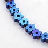 Electroplate Non-magnetic Synthetic Hematite Beads Strands G-J217D-M-3