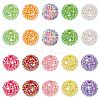 20Pcs 10 Colors AB Color Plated Acrylic Rhinestone Beads OACR-PH0004-01-12