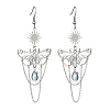 201 Stainless Steel Butterfly Dangle Earrings EJEW-TA00367-02-1