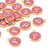 Golden Plated Alloy Enamel Charms X-ENAM-S118-08P-4