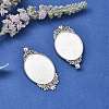 Tibetan Style Alloy Pendant Cabochon Settings X-TIBEP-N003-28AS-5