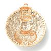 Christmas Zinc Alloy Rhinestone Pendnats PALLOY-K008-02B-KCG-2