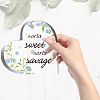 Heart-shaped with Word Acrylic Ornaments DJEW-WH0241-015-3