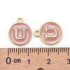 Golden Plated Alloy Enamel Charms X-ENAM-S118-07U-3