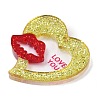 Valentine's Day Printed Opaque Acrylic Pendants FIND-D283-11H-2